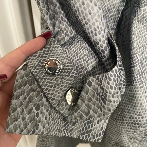 Calvin Klein Snakeskin Rain Jacket Anorak - Size Small - Picture 5 of 6